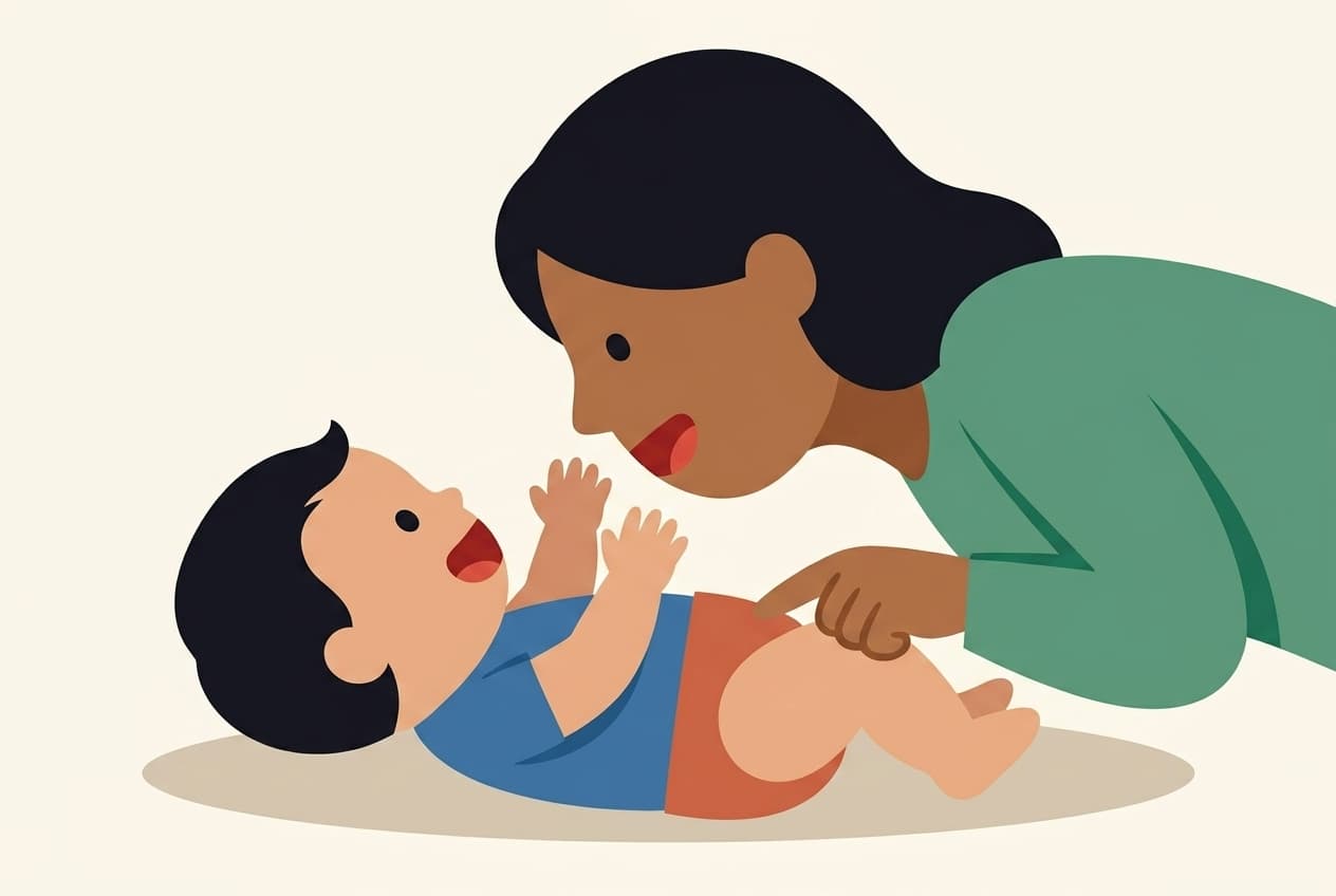 Bain de langage pendant les soins